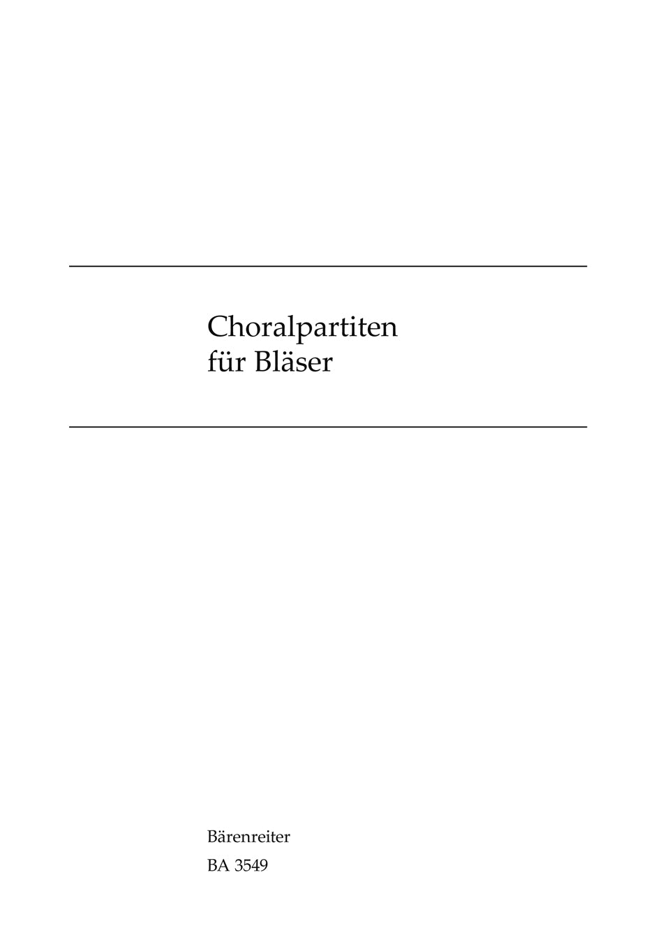 Chorale Partitas for Brass - 4-7 Part Ensemble