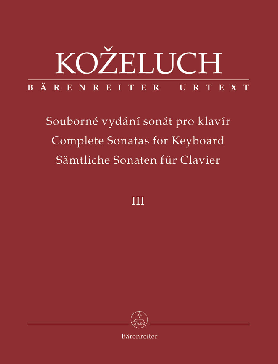 Kozeluch : Complete Sonatas for Keyboard - Vol 3