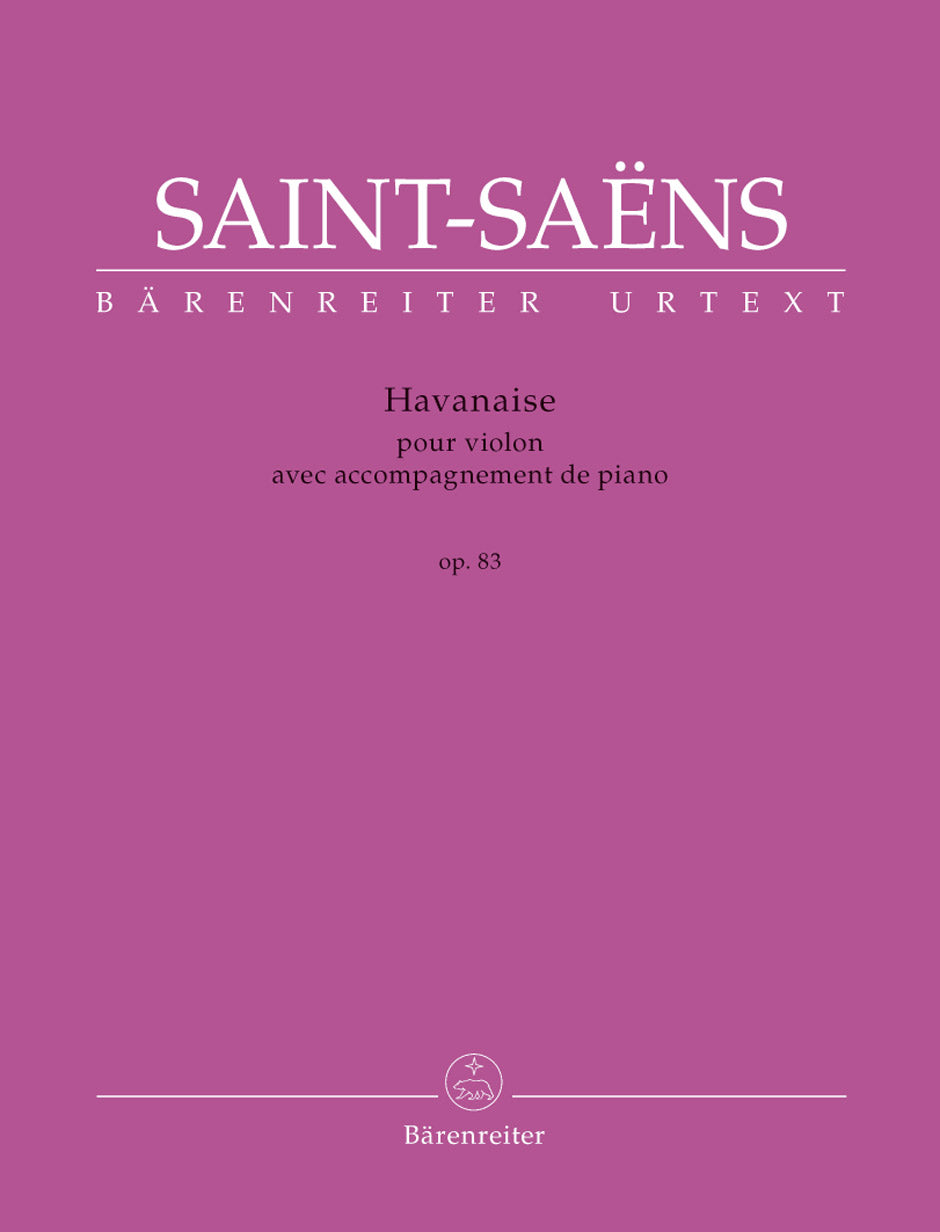 Saint-Saens : Havanaise Op 83 for Violin & Piano