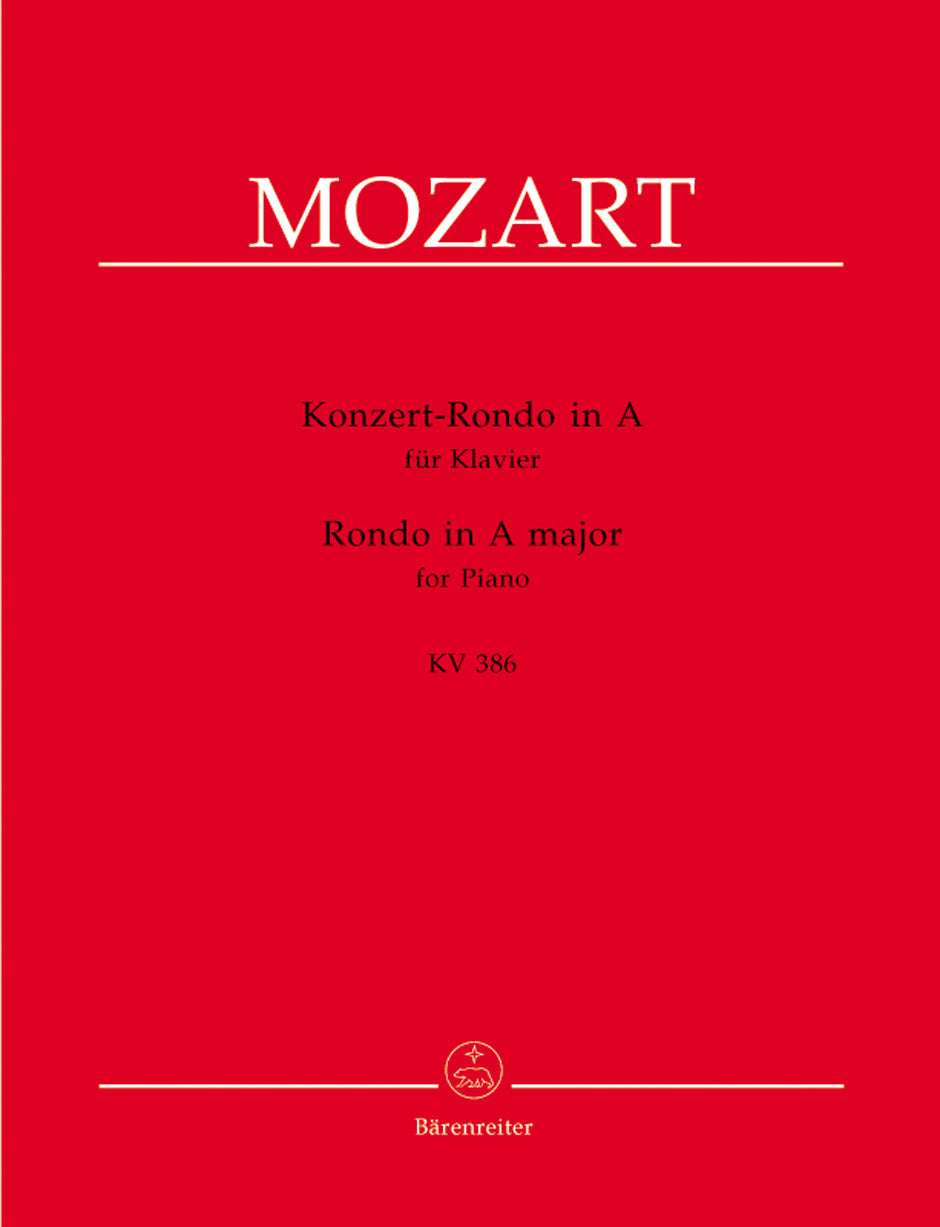 Mozart: Concert Rondo in A for Piano Solo