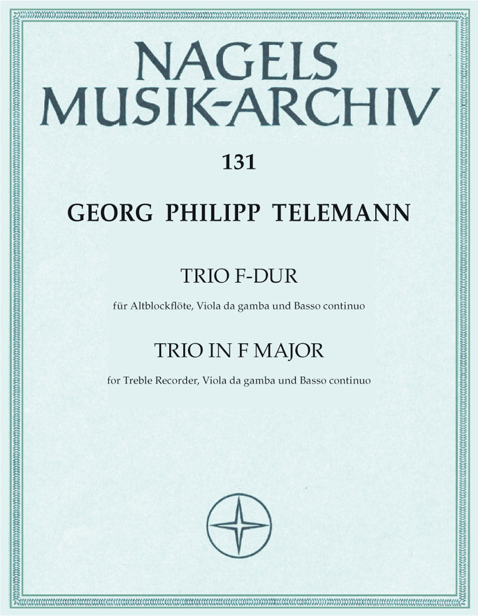 Telemann: Trio Sonata in F for Treble Recorder, Viola de Gamba & Basso Continuo