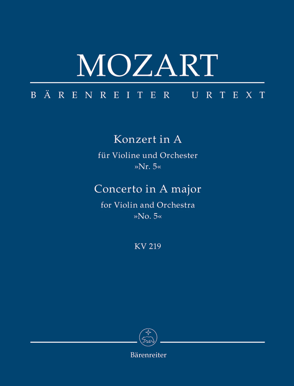 Mozart: Violin Concerto No 5 A K219 - Study Score