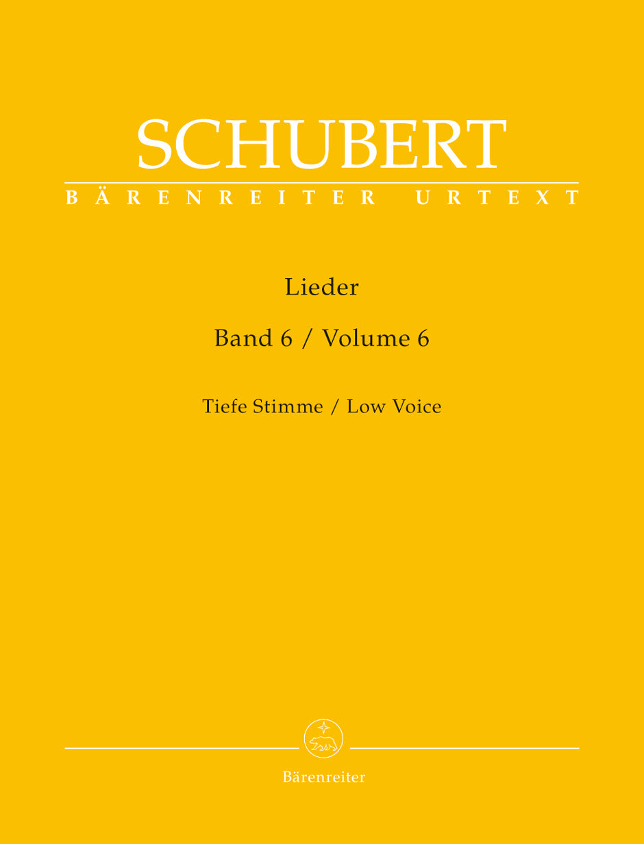 Schubert: Lieder Volume 6 for Low Voice