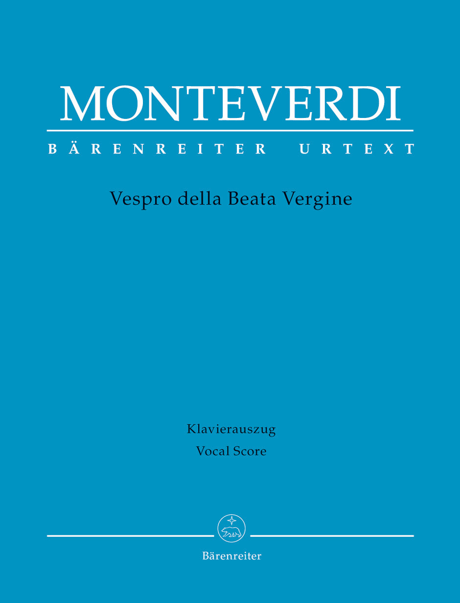 Monteverdi: Monteverdi 1610 Vespers Beata Vergine - Vocal Score