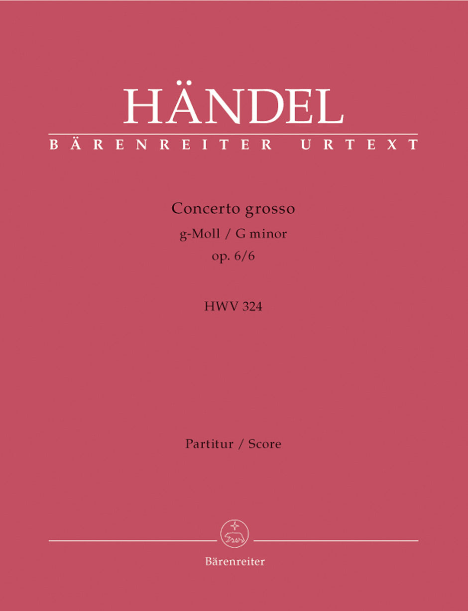 Handel: Concerto Grosso G Minor Op 6, 6 - Full Score