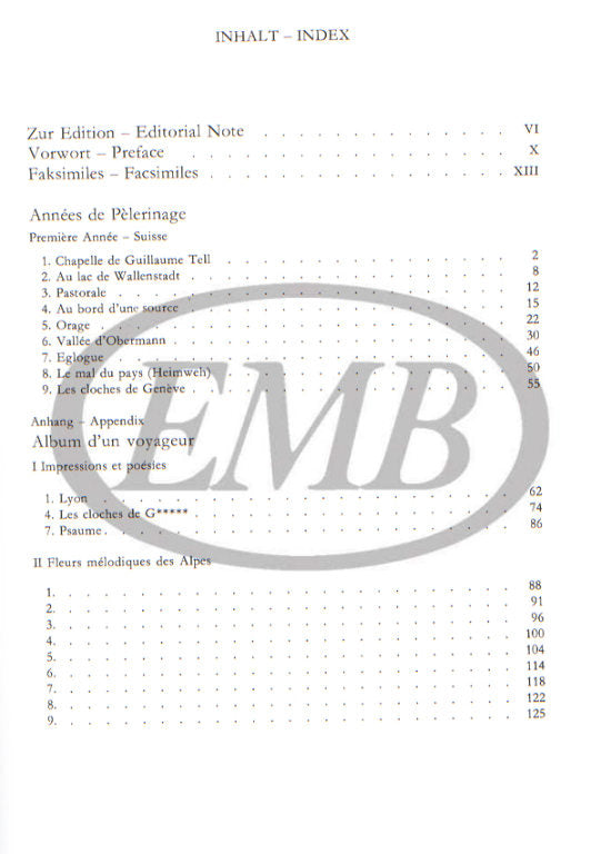 Liszt: Années de Pelerinage, First Year - Switzerland