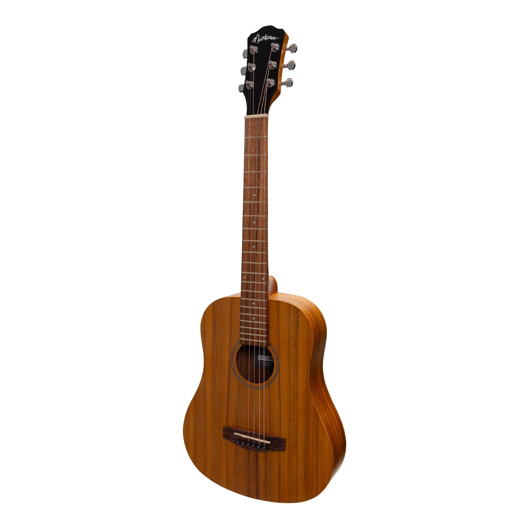 Martinez Left-Handed Acoustic Babe Traveller Guitar (Koa)