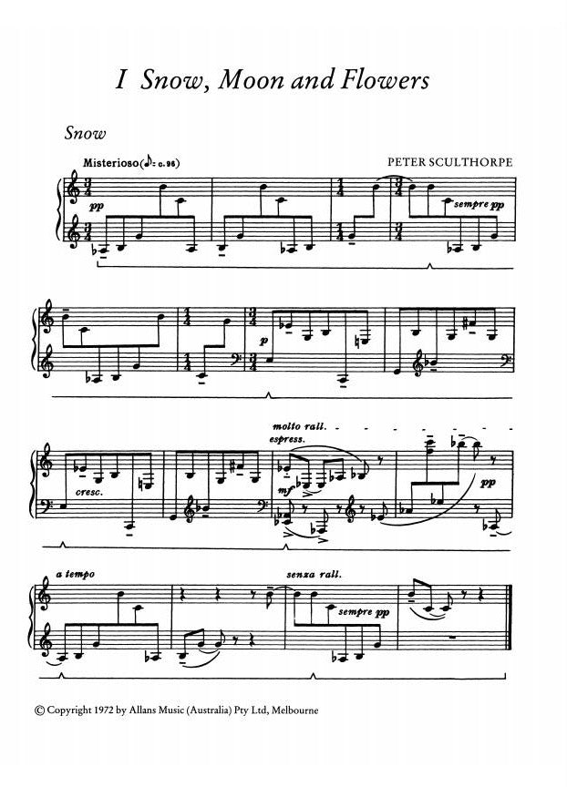 Sculthorpe: Night Pieces (Piano Solo)