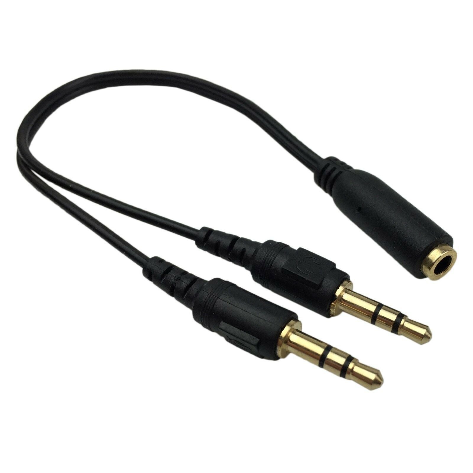 OneOdio 3.5mm AUX Audio Mic Splitter Cable Headphone Earphone Adapter Female to 2 Male
