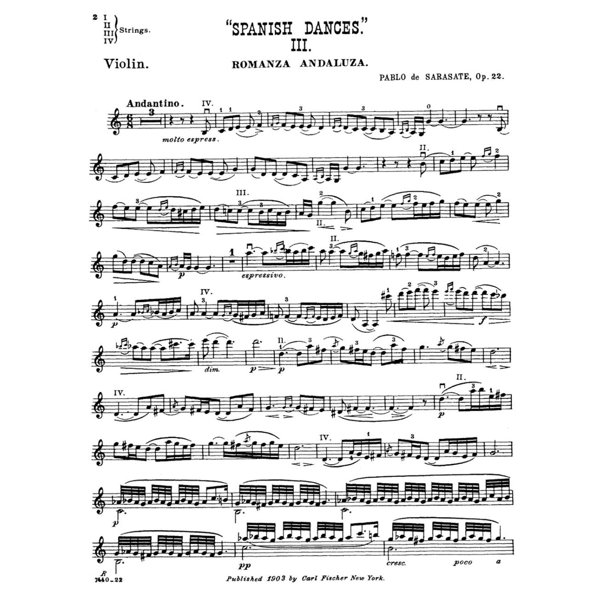 Sarasate: Romanza Andaluza - Op. 22, No. 3 (Spanish Dances)