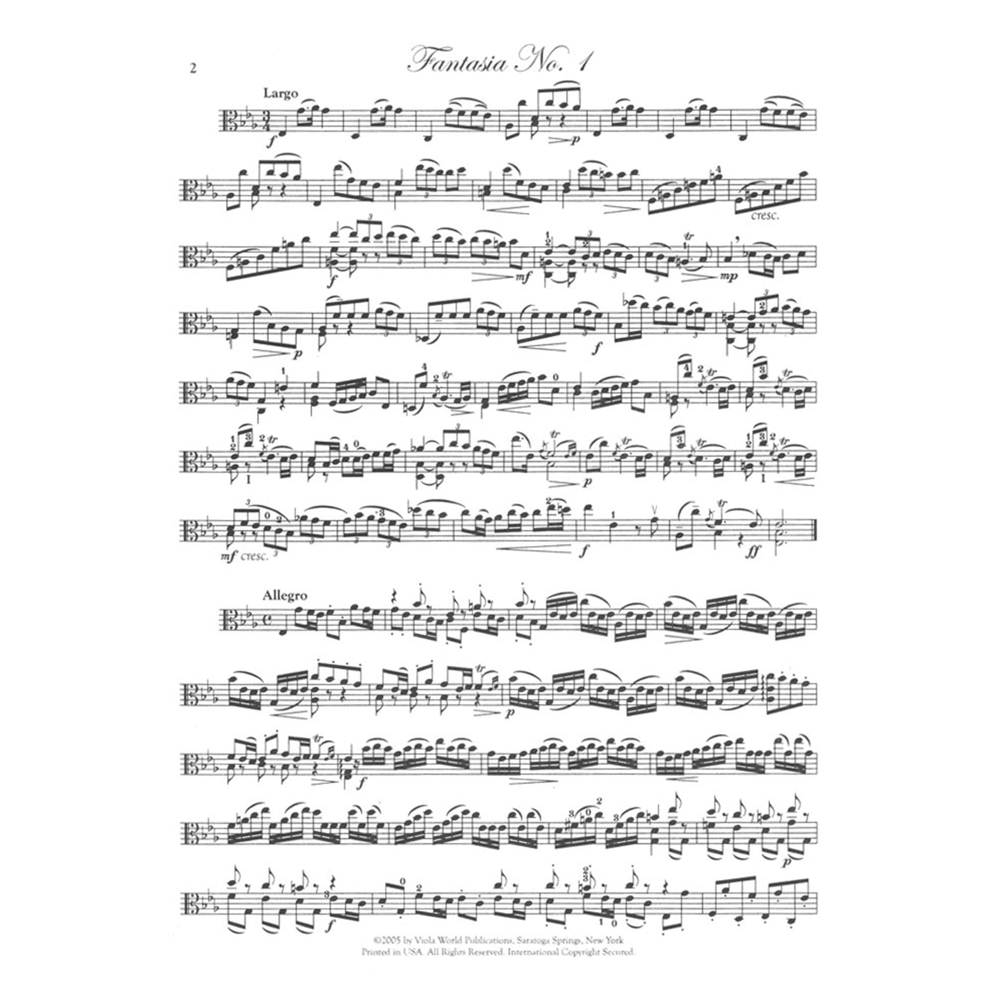 Telemann: Twelve Fantasies for Unaccompanied Viola