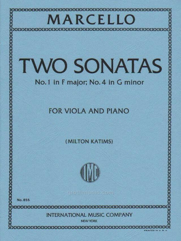 Marcello: Two Sonatas (F Major & G Minor) for Viola & Piano