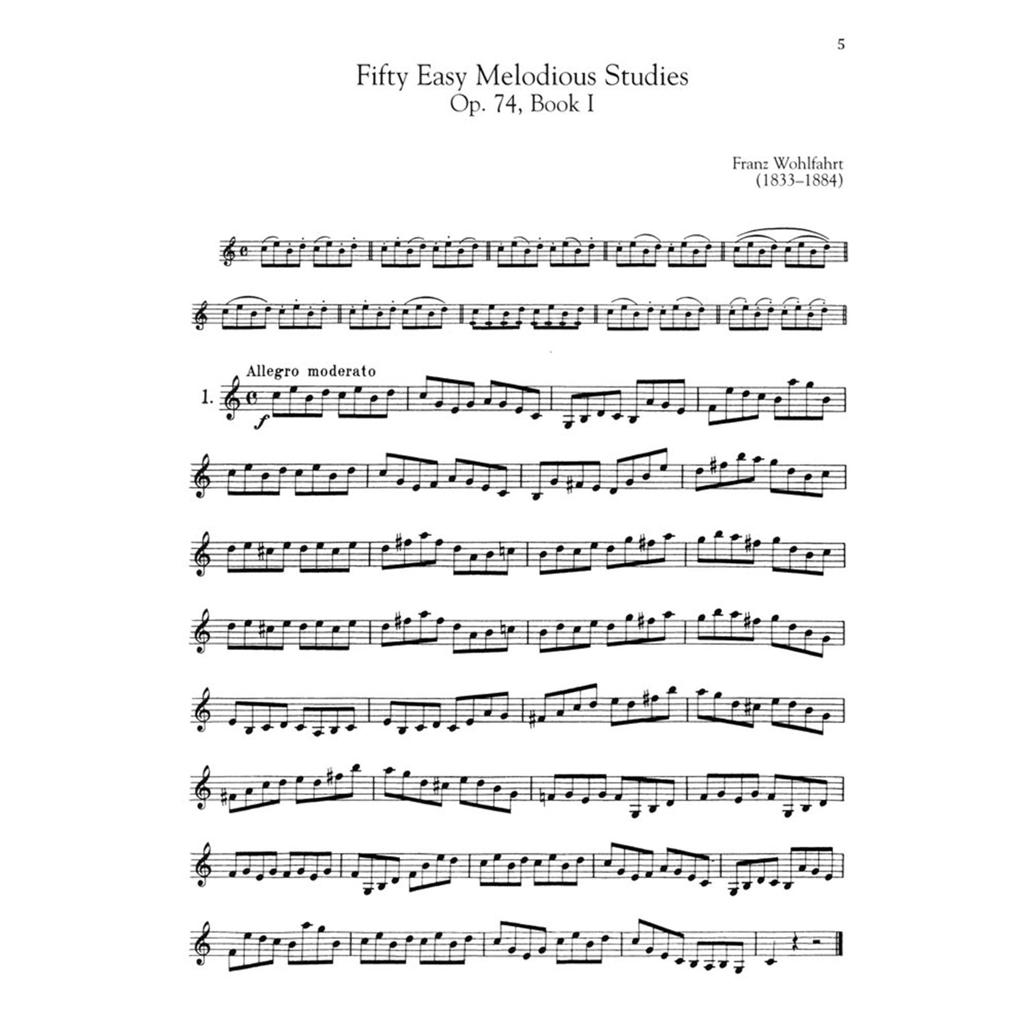 Wohlfahrt: Fifty Easy Melodious Studies, Op. 74 - Violin